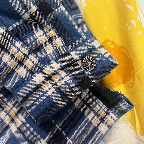 Chrome Hearts Ch Flannel Jacket Blue - Picture 5 of 9